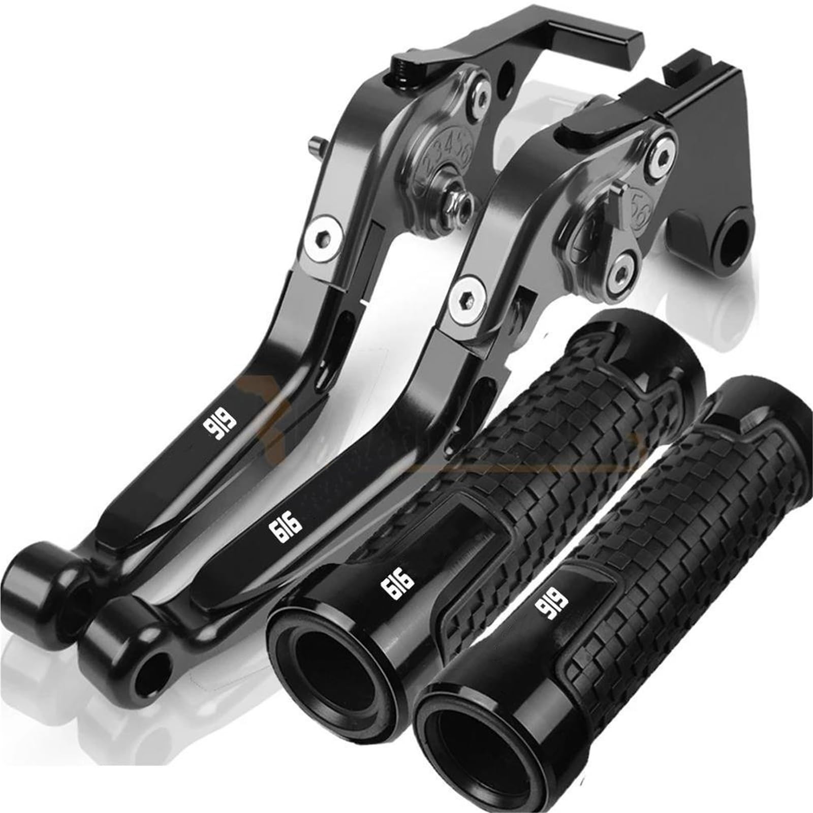TGVSELPJ Motorcycle Part Brake Clutch Levers Motorcycle Parts Handles Adjustable Folding Extendable for H-onda CB919 2001-2008(Black1)