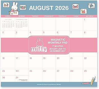 2027 Magnetic Monthly Planner Calendar Pad, 17-Month, A Year in Color | 17-month layout, 9.6 x 8.5 in size, tear-off pages, thick matte paper, desk or wall display, refrigerator use, smooth writing