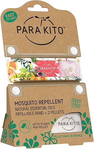Miniatura 3 de PARAKITO Pulsera repelente de insectos y insectos para mosquitos impermeable repelente de plagas para exteriores con aceites esenciales naturales