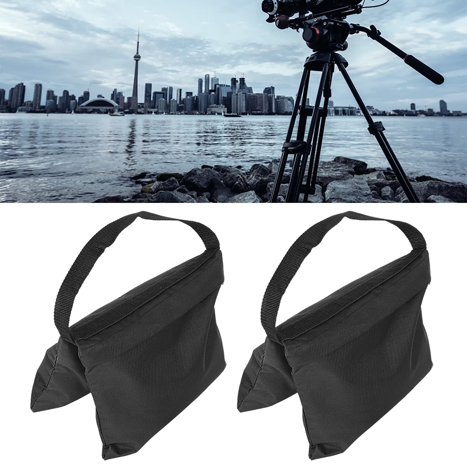 2 Paquetes de Bolsas de Arena, Bolsas de Peso para Fotografía, Alforjas Resistentes, Equipo de Fotografía y Vídeo para Soporte de Luz, Trípode Fotográfico