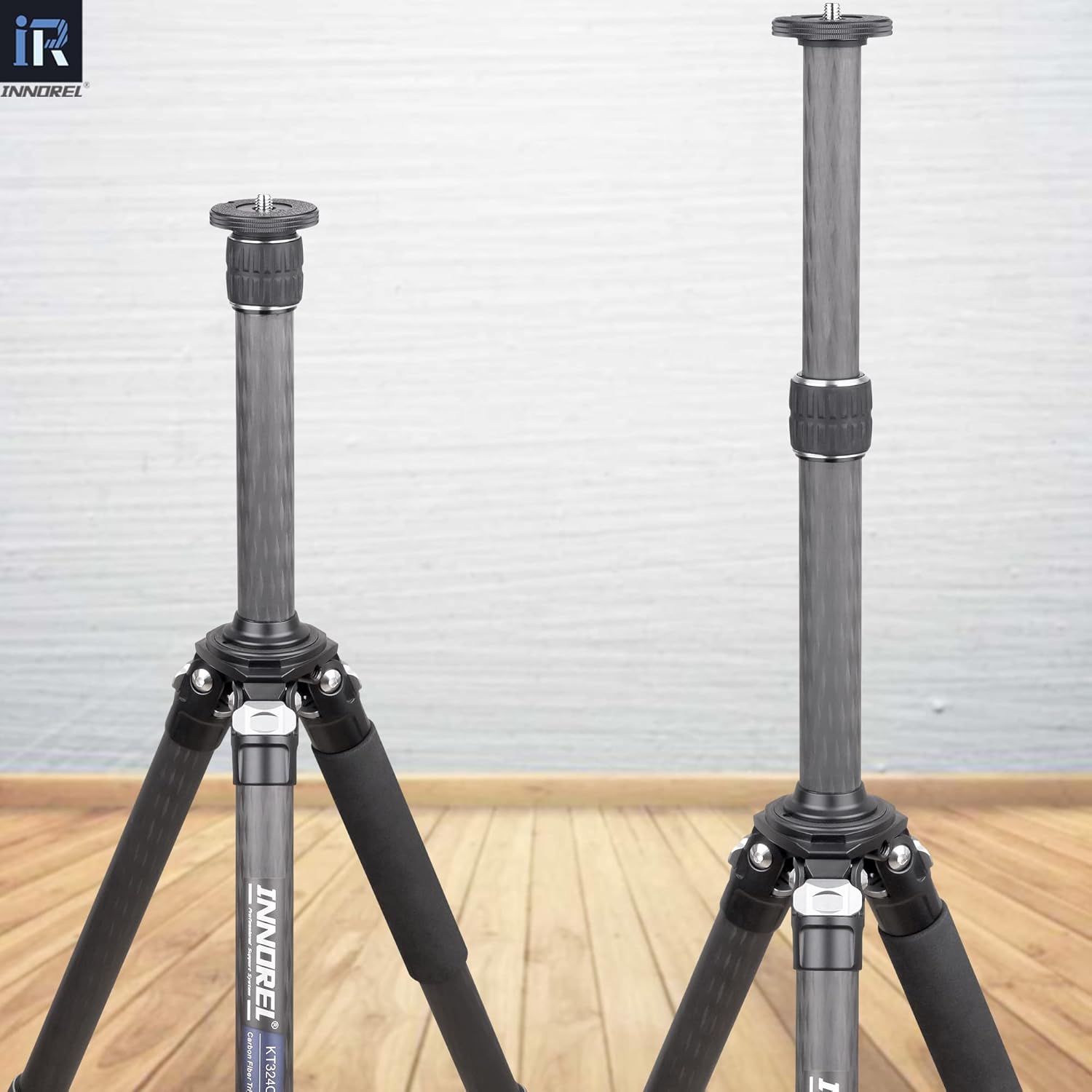 INNOREL ER322C Universal Carbon Fiber Tripod Center Column Extension Pole - 10 Layers, 32.5mm Tube, 55lbs Max Load, Black, Compatible with DSLR Camera, Tripod & Monopod