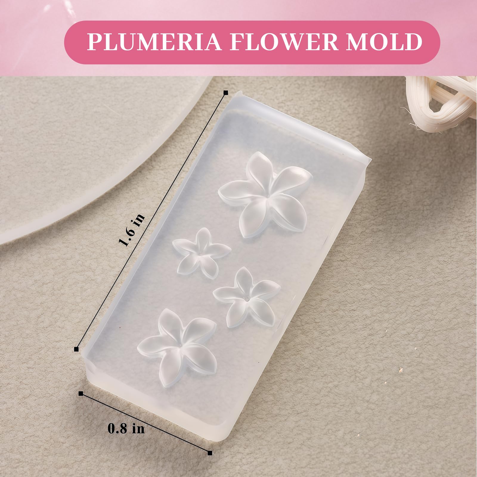 Silicona Molde Para Uñas 2 Piezas Reutilizables Transparente 3D Flores Arte De Uñas Plantillas