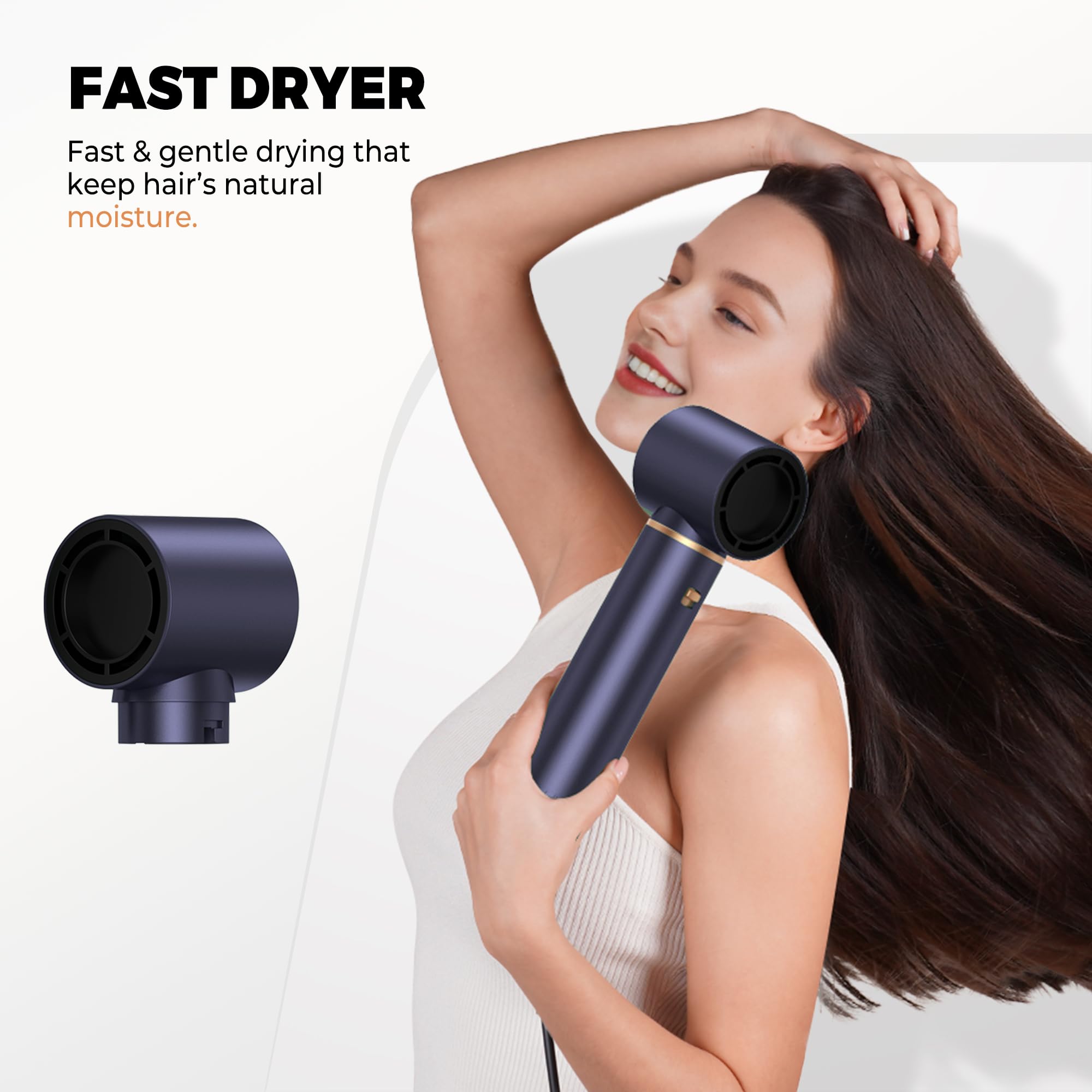 Air Brush 5 en 1 Hair Styler Airbrush 5 en 1 avec Seche Cheveux, Brosse Soufflante, Fer a Boucler, Thermal Brush, Brosse Lissante Seche Cheveux 5 en 1 pour Sécher, Boucler, Lisser