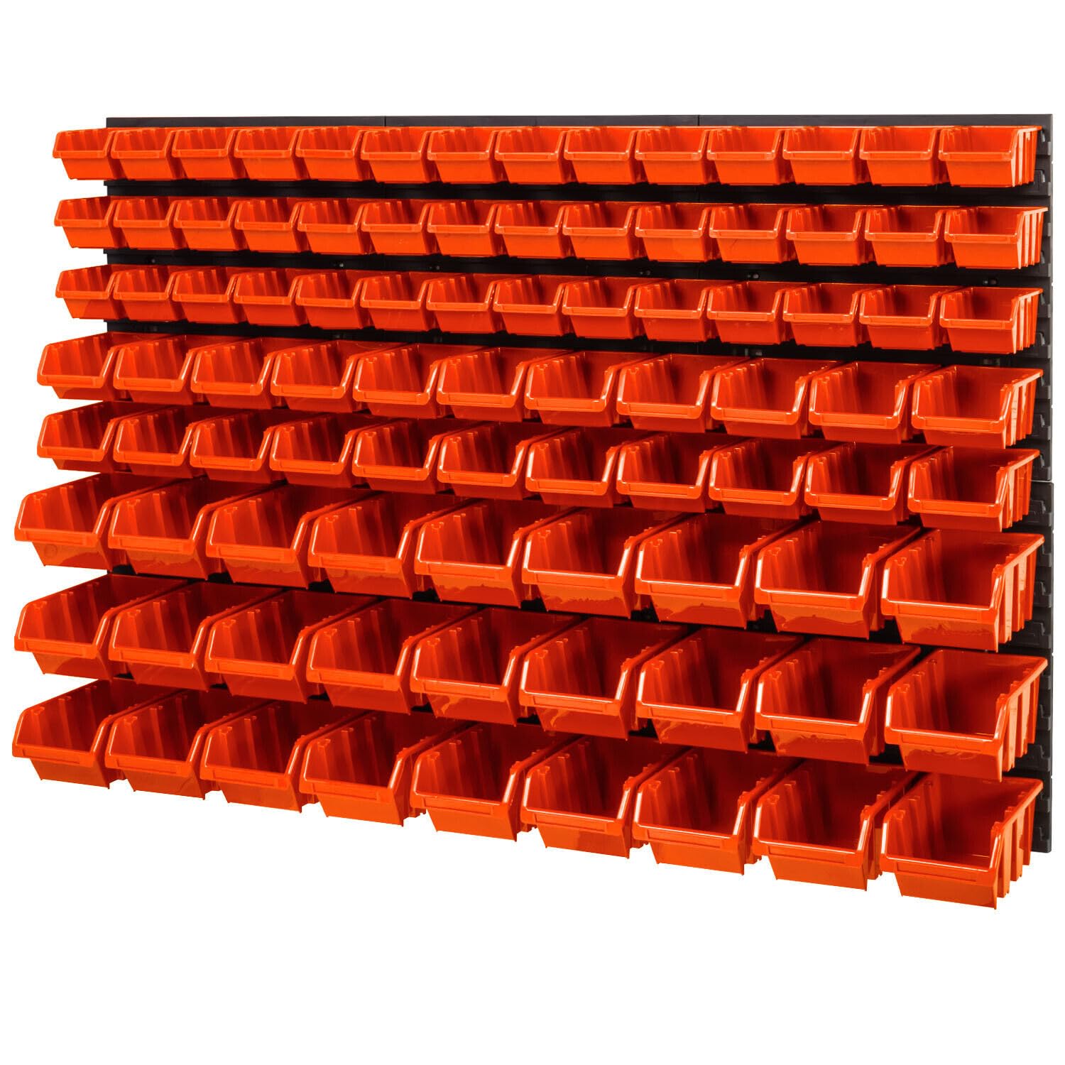 B2c Orange Wall Mounted Tool Peg Board Set Garage Storage Bins Workshop Rack Shed Organiser 50 Models Various Shapes And Layouts Small Medium Large (Model 10)