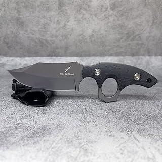Fixed Blade Knife Heavy Duty, Full Tang Titanium Plated Blade, G10 Handle, Kydex Sheath, for Hunting, Outdoor Survival, Camping, EDC - XHM Awesome