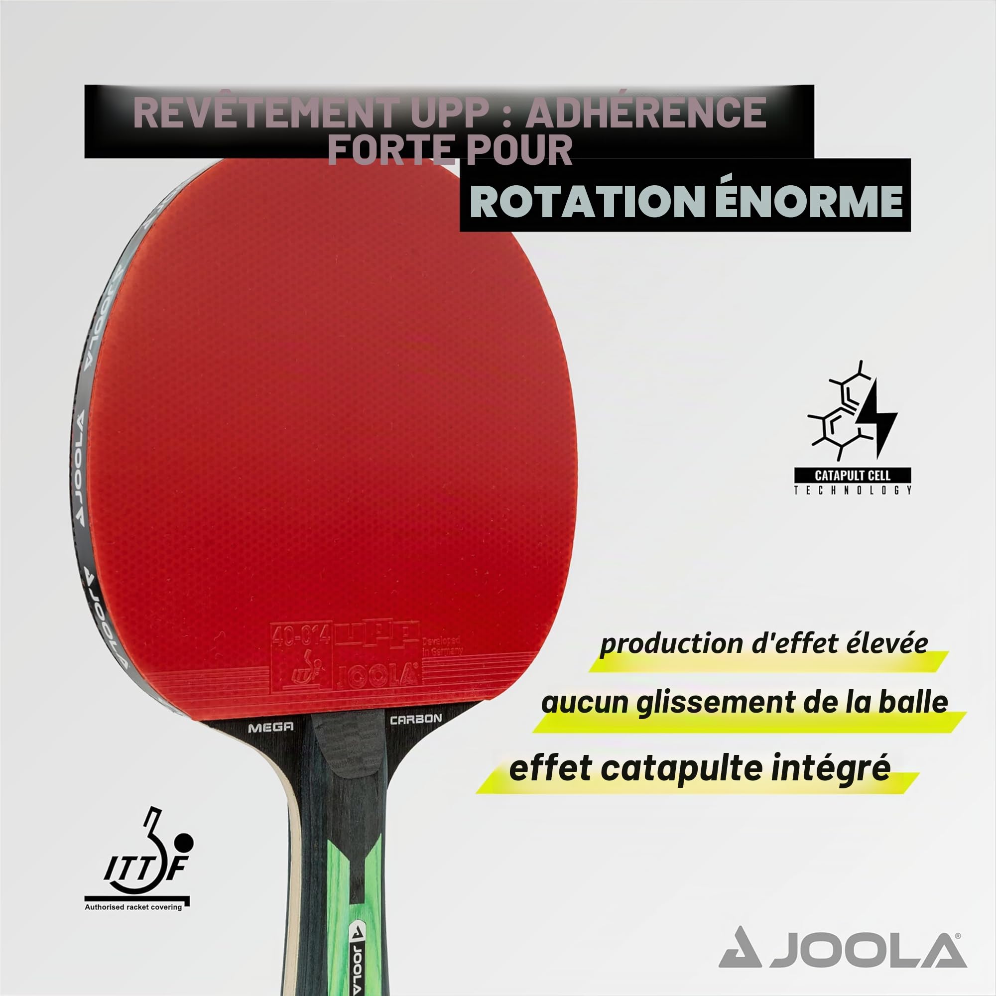 JOOLA Raquettes de Tennis de Table Professionnelles INFINITY CARBON MEGA CARBON ROSSI CARBON Approuvées ITTF