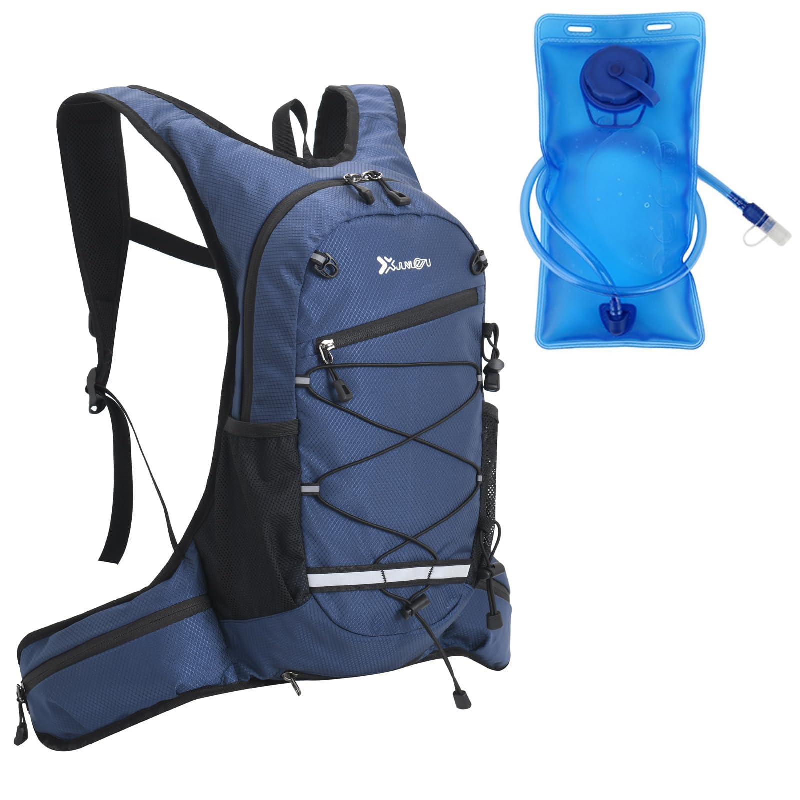 Azarxis Hydration Running Backpack Vest Pack for Women and Men Marathon Trail Race Cycling Jogging Hiking (Blue with 2L Water Bladder)