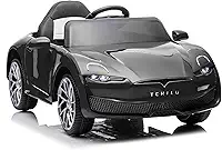 Bang Toys - Carrinho Elétrico Infantil Jet Panther 12V - com Luzes de LED, Sons, Entrada USB/MP3, Portas que Abrem e Controle Remoto - Suporta até 30kg - Cor Preto