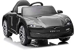 Bang Toys - Carrinho Elétrico Infantil Jet Panther 12V - com Luzes de LED, Sons, Entrada USB/MP3, Portas que Abrem e Controle Remoto - Suporta até 30kg - Cor Preto