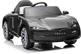 Bang Toys - Carrinho Elétrico Infantil Jet Panther 12V - com Luzes de LED, Sons, Entrada USB/MP3, Portas que Abrem e Controle Remoto - Suporta até 30kg - Cor Preto