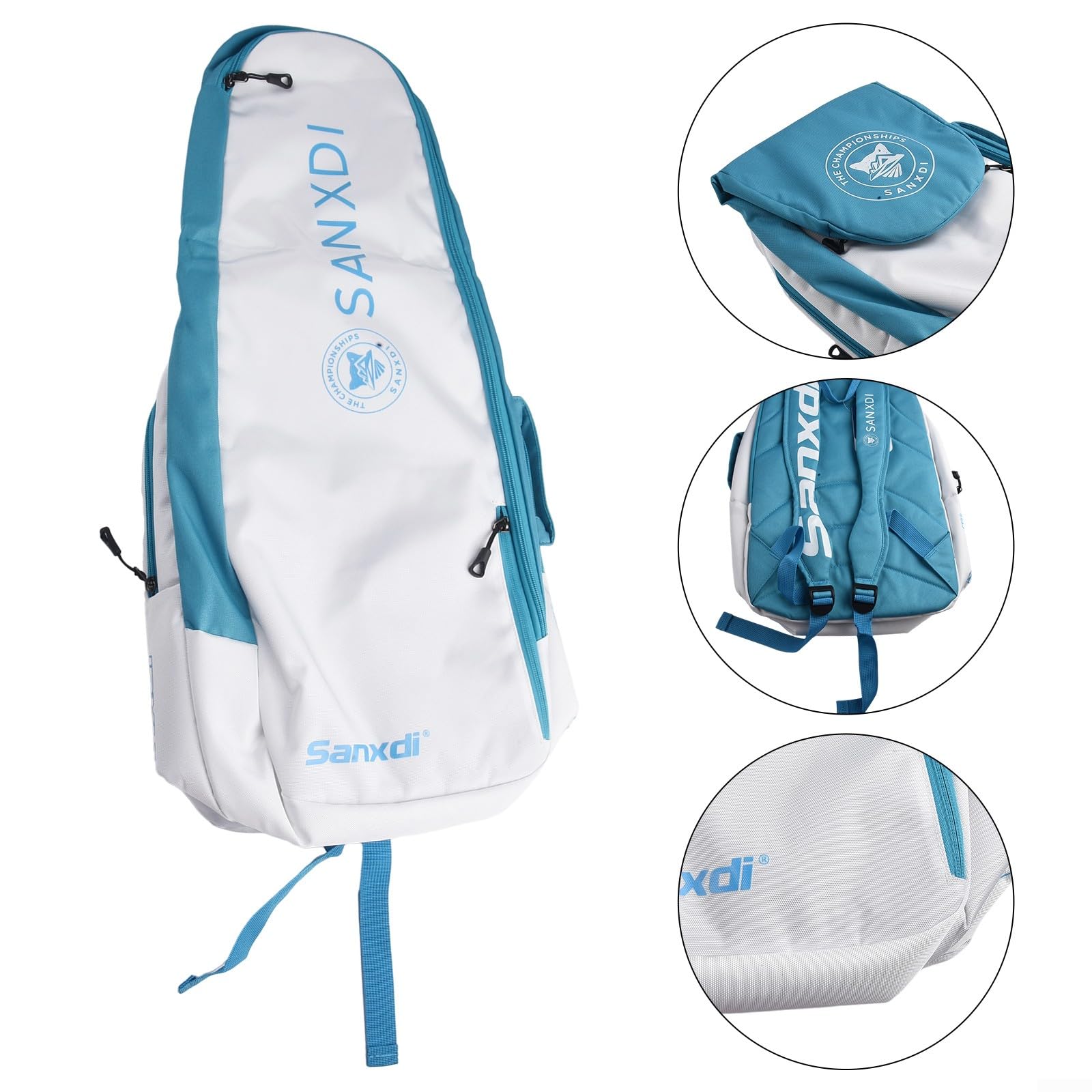 RANRAO Mochila de tenis grande, mochila de tenis, mochila de pádel de squash, bádminton, bolsa de transporte para raquetas