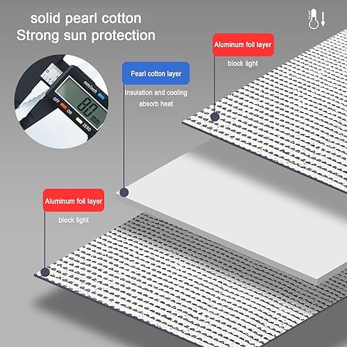 Miniatura 8 de Heat Control Blackout Privacy Window Film,Reflective Window Tint,Home Sunshade Sun Protection Film,Aluminum Foil Insulation Film,Sun Block Window