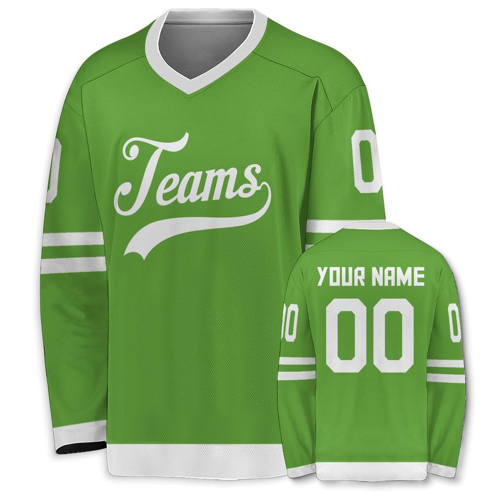 Custom Ice Hockey Jersey Hip Hop Personalized Printed Long Sleeves Hockey Jersey Custom Gift for Men Women Youth Kid