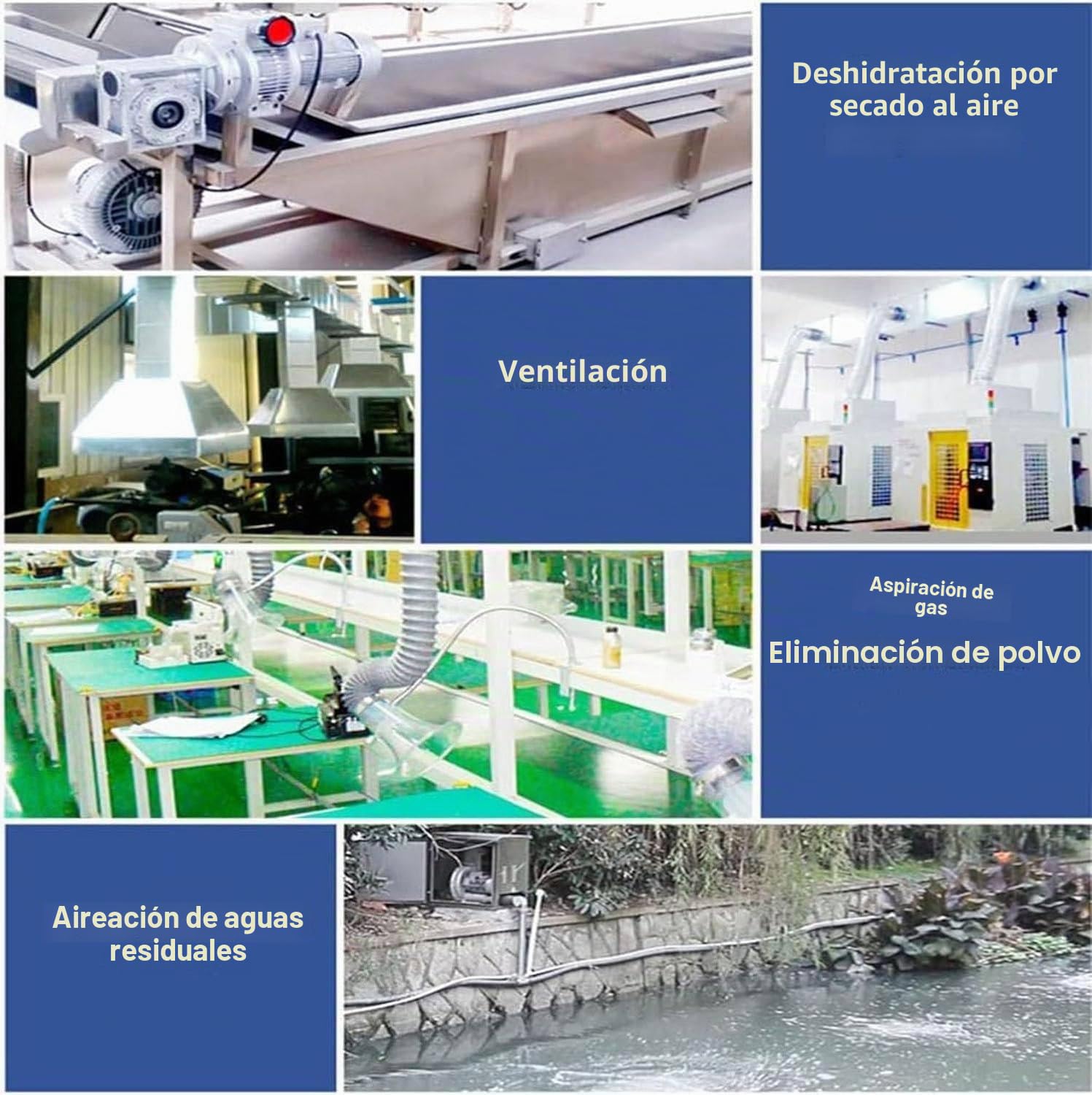 Soplador regenerativo Bomba de vacío industrial de alta presión monofásica para soplado o succión de aire, Soplador de anillo vórtice de 120 W/180 W/250 W/370 W/550 W/750 W/1100 W,750W/1.01HP