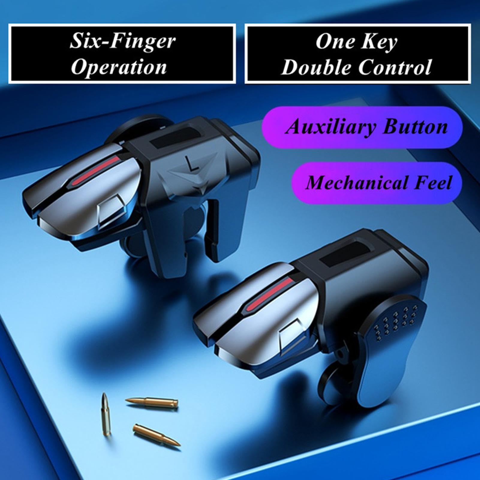 Controller da Gioco per Smartphone – Mobile Game Trigger, Univarsal Joystick | Portable Button Triggers, Sensitive Response, Lag-Grip Gamings, Design ergonomico, Compatibile con Pub G Mobile