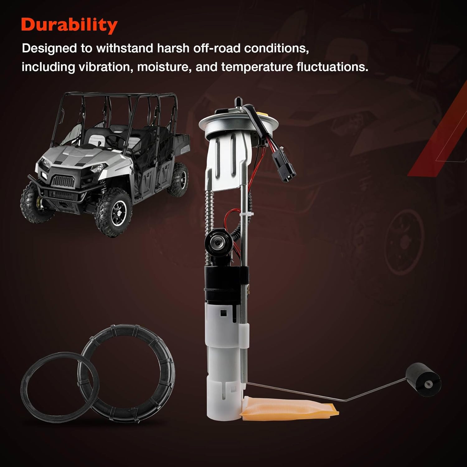 2204306 47-1009 Electric Fuel Pump Assembly Compatible with Polaris Ranger 500 4X4 EFI Crew Midsize 2009-2013, Ranger 700 4X4 EFI XP Crew 2008-2009, Ranger 800/800 Crew 2010, Replace # 2520817