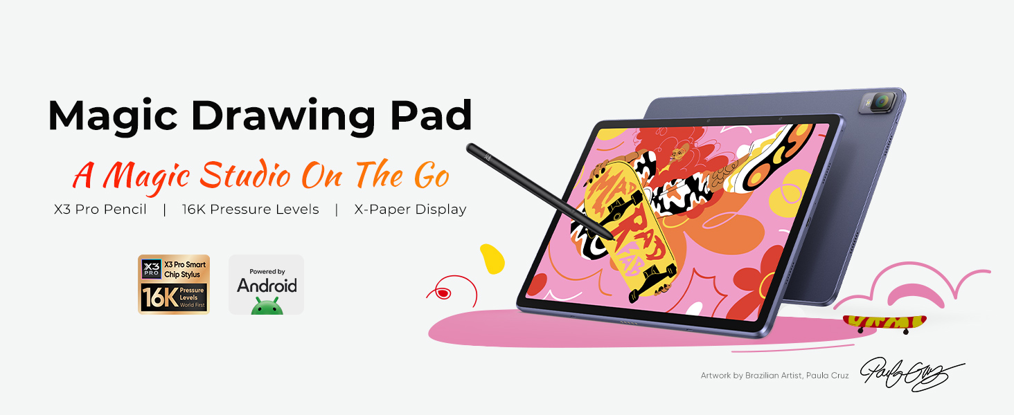 XPPen Magic Drawing Pad, Standalone Graphics Tablet with 12.2
