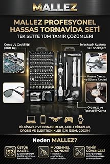 115 in 1 Hassas Tornavida Seti Manyetik Bilgisayar Telefon Laptop Tamir Kiti Elektronik Onarım Seti