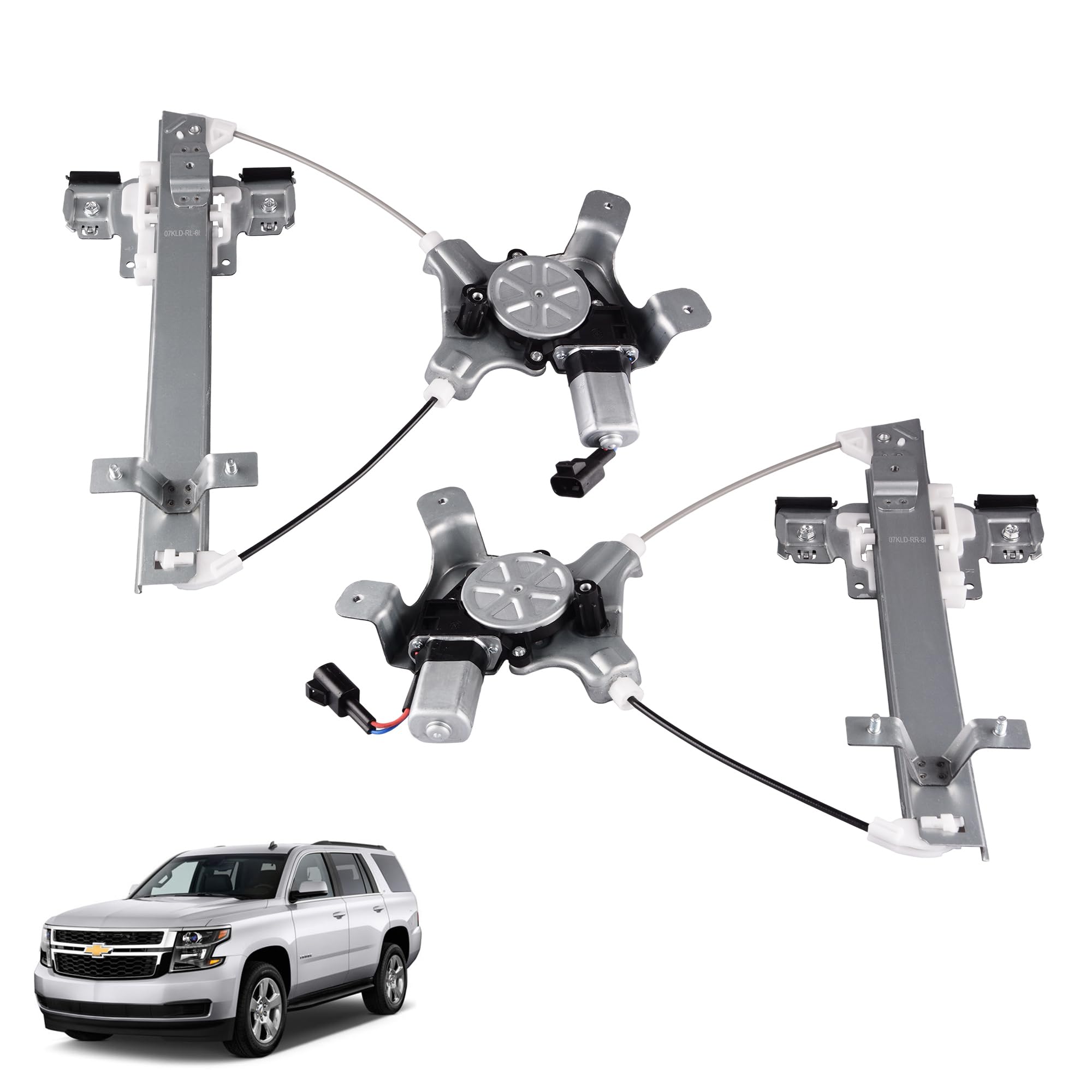Predep Rear Left&Rear Right Power Window Regulator with Motor Assembly Compatible for 2007-2014 Cadillac Escalade, 2007-2014 Chevy Tahoe, 2007-2014