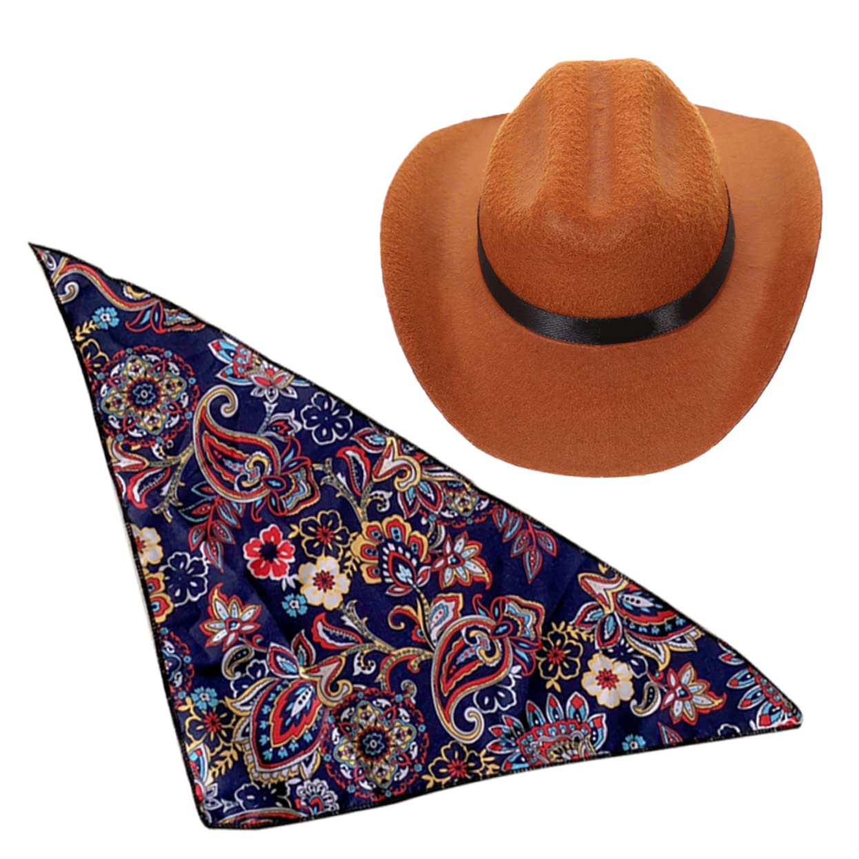 POPETPOP 5pièces Chapeau pour Animaux avec Bandana Accessoire Vintage pour Chiens Et Chats Costume Festif pour Photos Et Événements