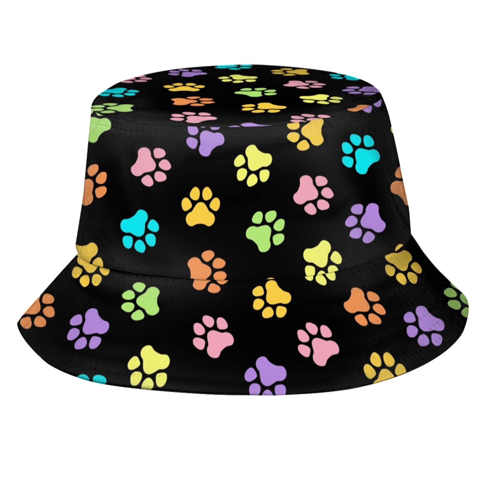 Bucket Hat for Women Men, Summer Print Hat Travel Packable Sun Cap Outdoor Hat for Women and Men