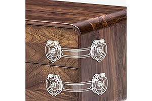 DUOSI Child Safety Cabinet Locks, 10-Pack Transparent Lock Set