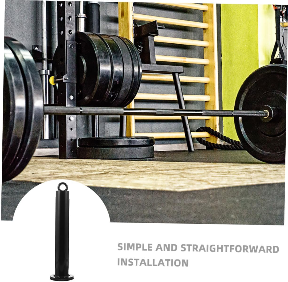 HANABASS 2Pcs Weight Plate Rack Storage Holder for Barbell Plates Arm Muscle Training Equipment Compatible Cable Pulley Systems