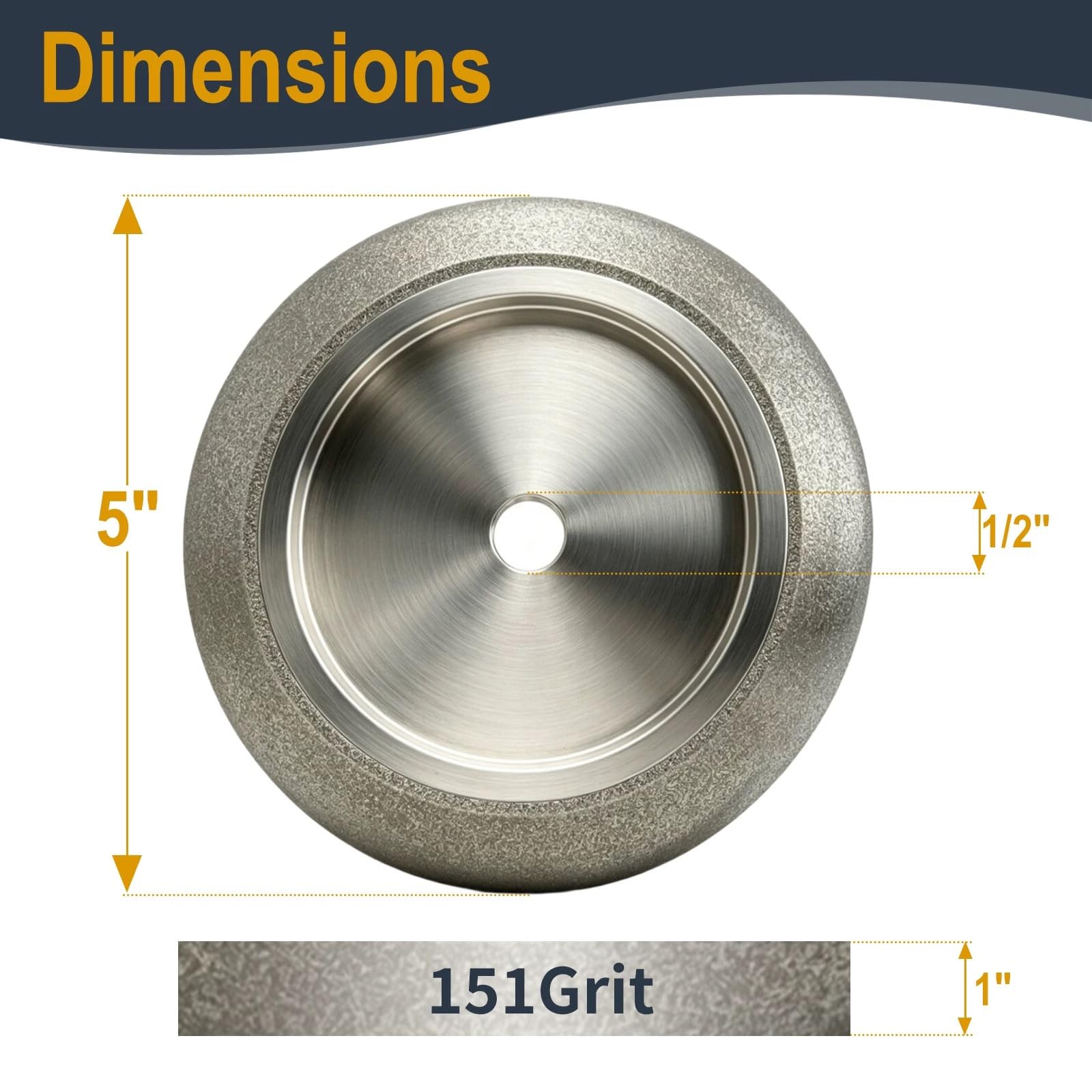 CBN Bandsägen-Schleifscheibe, 12,7 cm, Körnung 151, 10/30 für 2,2 cm Zahnabstand, Bandsägeblatt