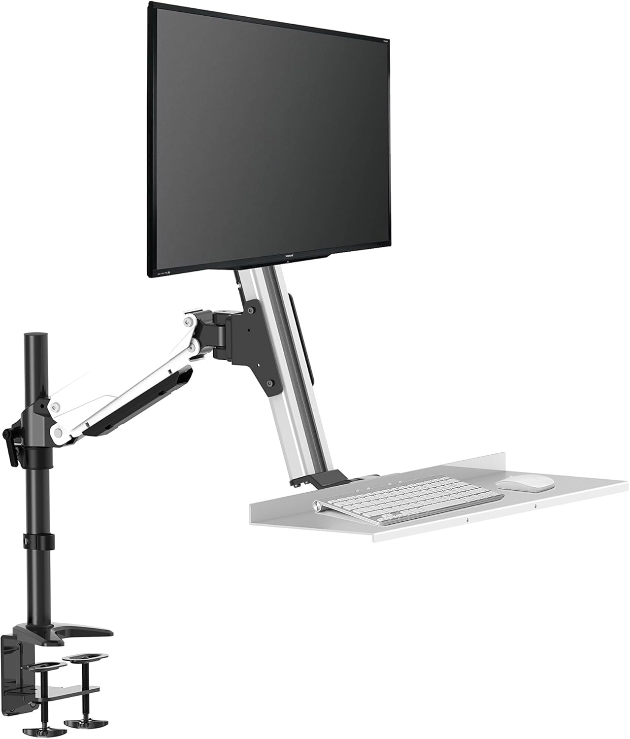 Height Adjustable Standing Desk Monitor Riser 25" Tabletop Sit to