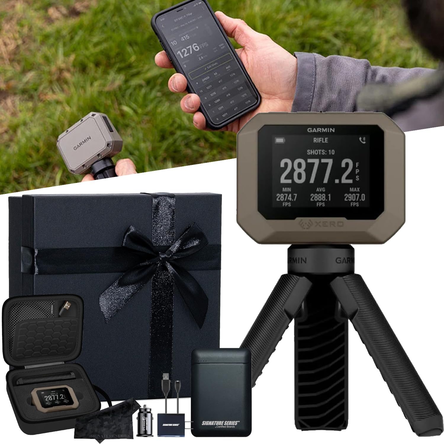Garmin Xero C1 PRO Chronograph for Ballistic Projectiles with Tripod and Signature Gift Bundle