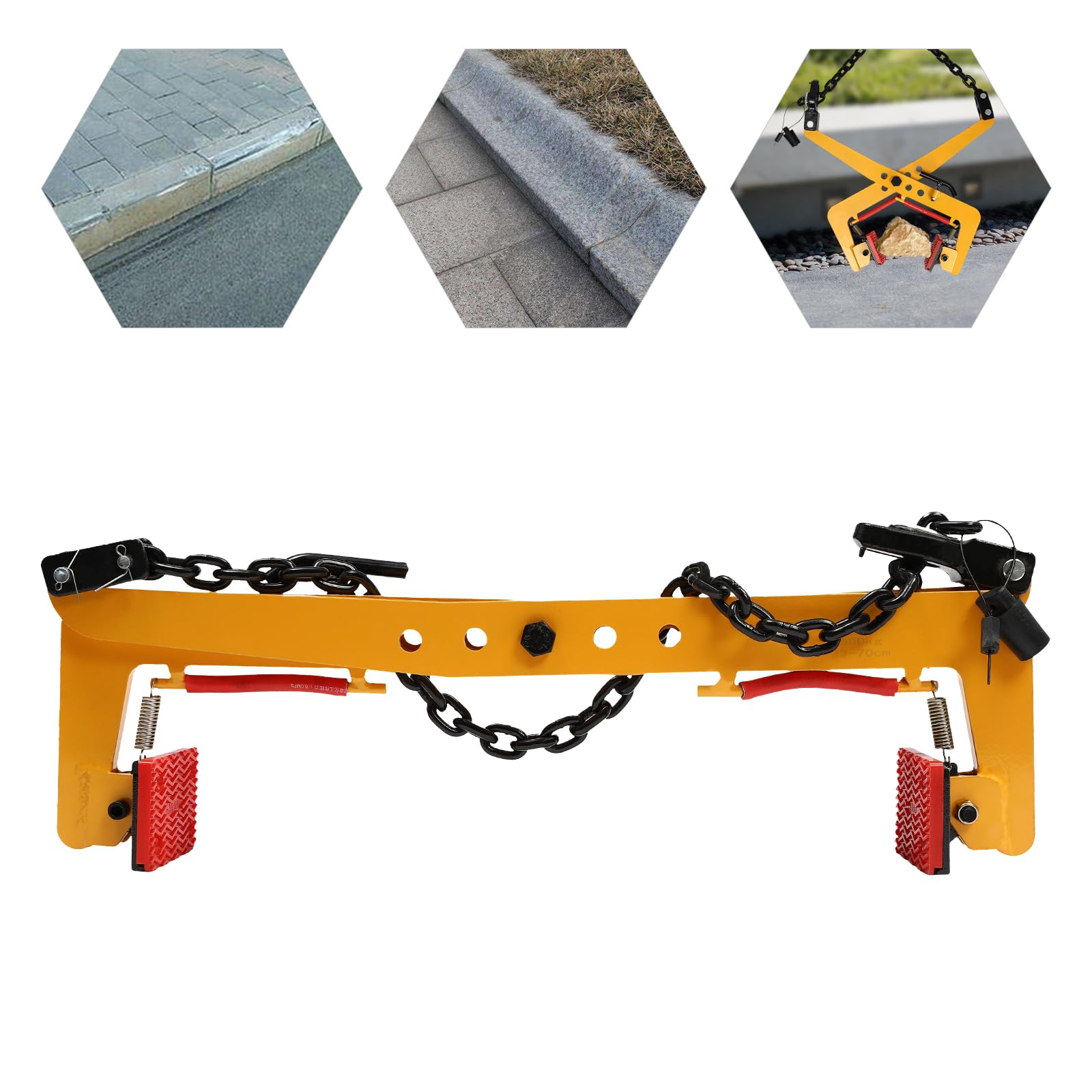 Pinza Di Sollevamento ECUTEE Per Bordi - Massimo 350kg, Apertura 30-51cm, Per Pietre E Cordoli - Foto 7