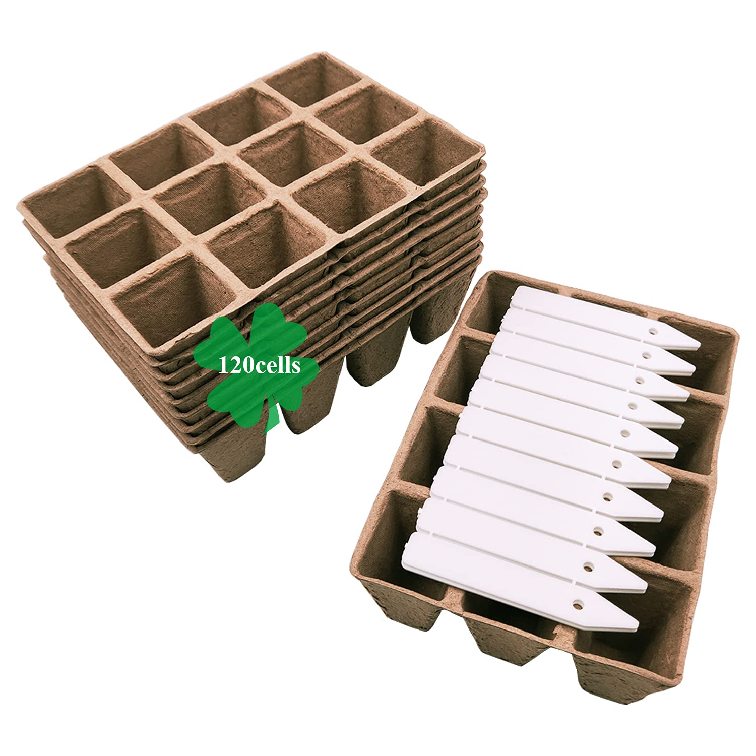 Buy SLKIJDHFB 120 Cells Seed Starter Tray, Seed Starter Peat Pots Kit