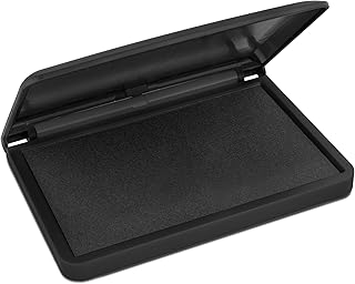 MaxMark Large Black Stamp Pad - 2-3/4" by 4-1/4" - Premium Quality Felt Pad