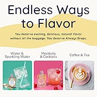 Vista 4 de Allways Drops Potenciador natural del sabor del agua de cerveza de raíz Sin azúcar, cero calorías, fruta de monje endulzada Botella de vidrio