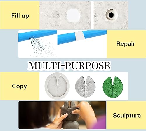 Miniatura 3 de Masilla epoxi, 12 oz340g de arcilla esculpible epoxi gris para reparar fugas, grietas, relleno, masilla multiusos en barra para unir metal, madera,