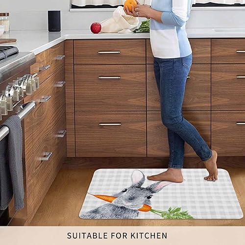 Vista 170 de Tapete de Feliz Navidad, tapete antideslizante para puerta delantera, baño, cocina, dormitorio, patio, entrada, 16 x 24 pulgadas, rojo, negro y verde