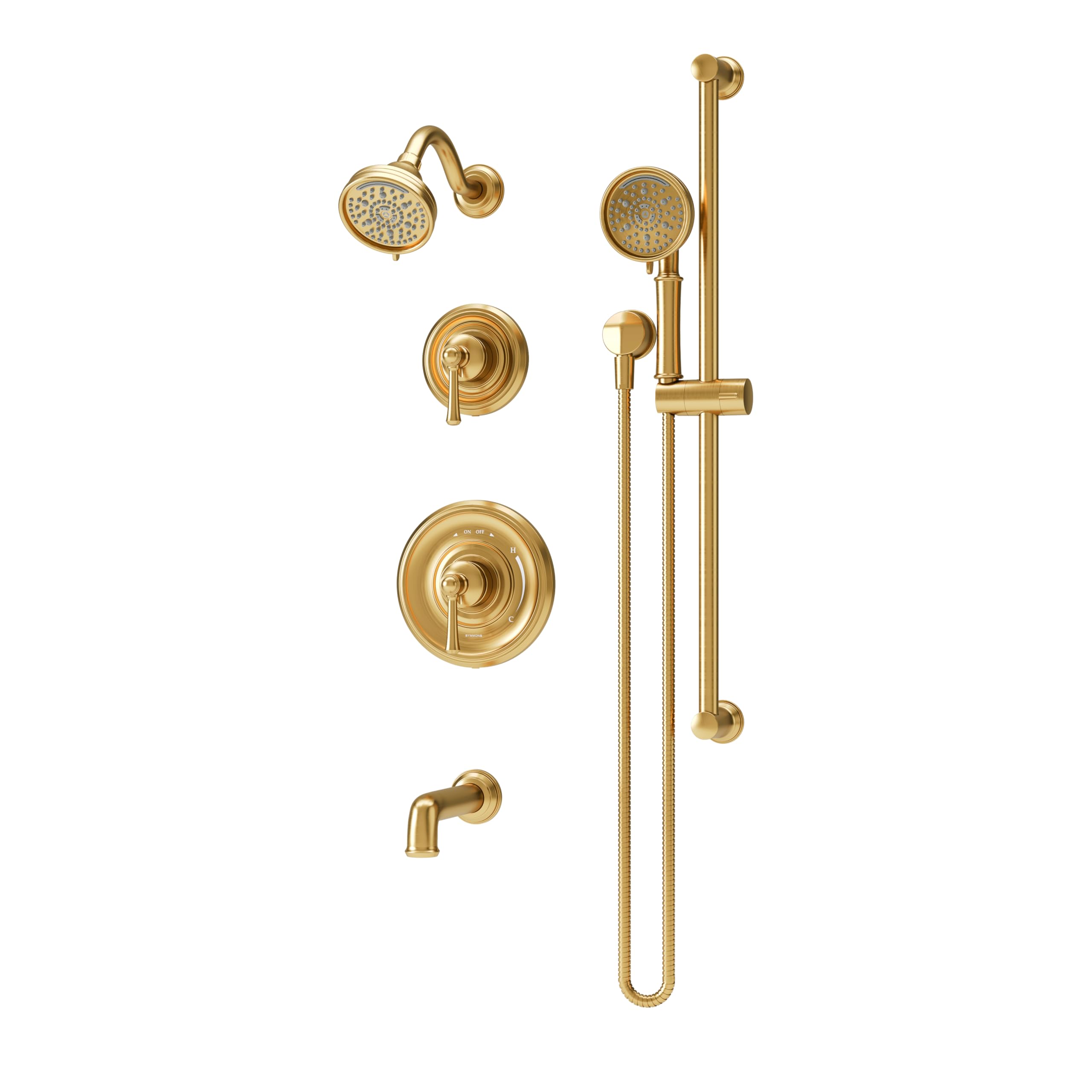 Symmons Braston HydroMersion Double Handle Tub and Shower Trim Kit