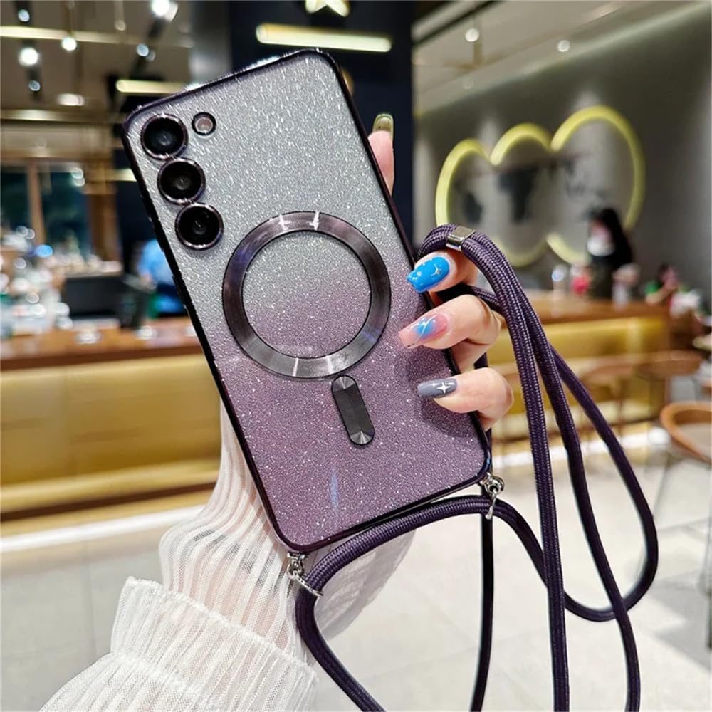 Amazon.com: MVVKKY Crossbody Lanyard Glitter Case for Samsung