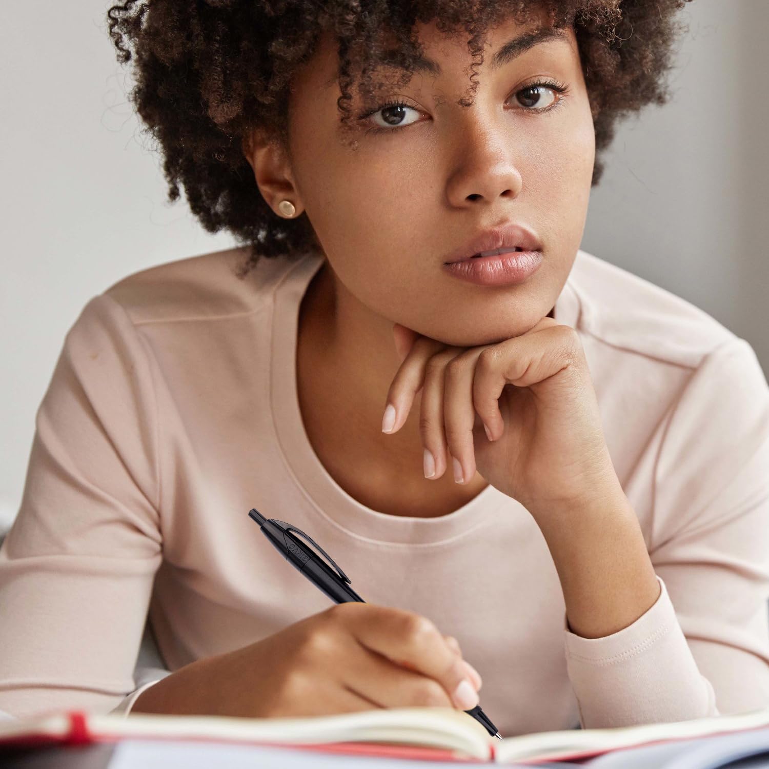 Pens Bulk 60 Pack Black Gripped Slimster Ballpoint Pens Black Ink 1 0mm Medium Point Smooth Writing Click — view 6