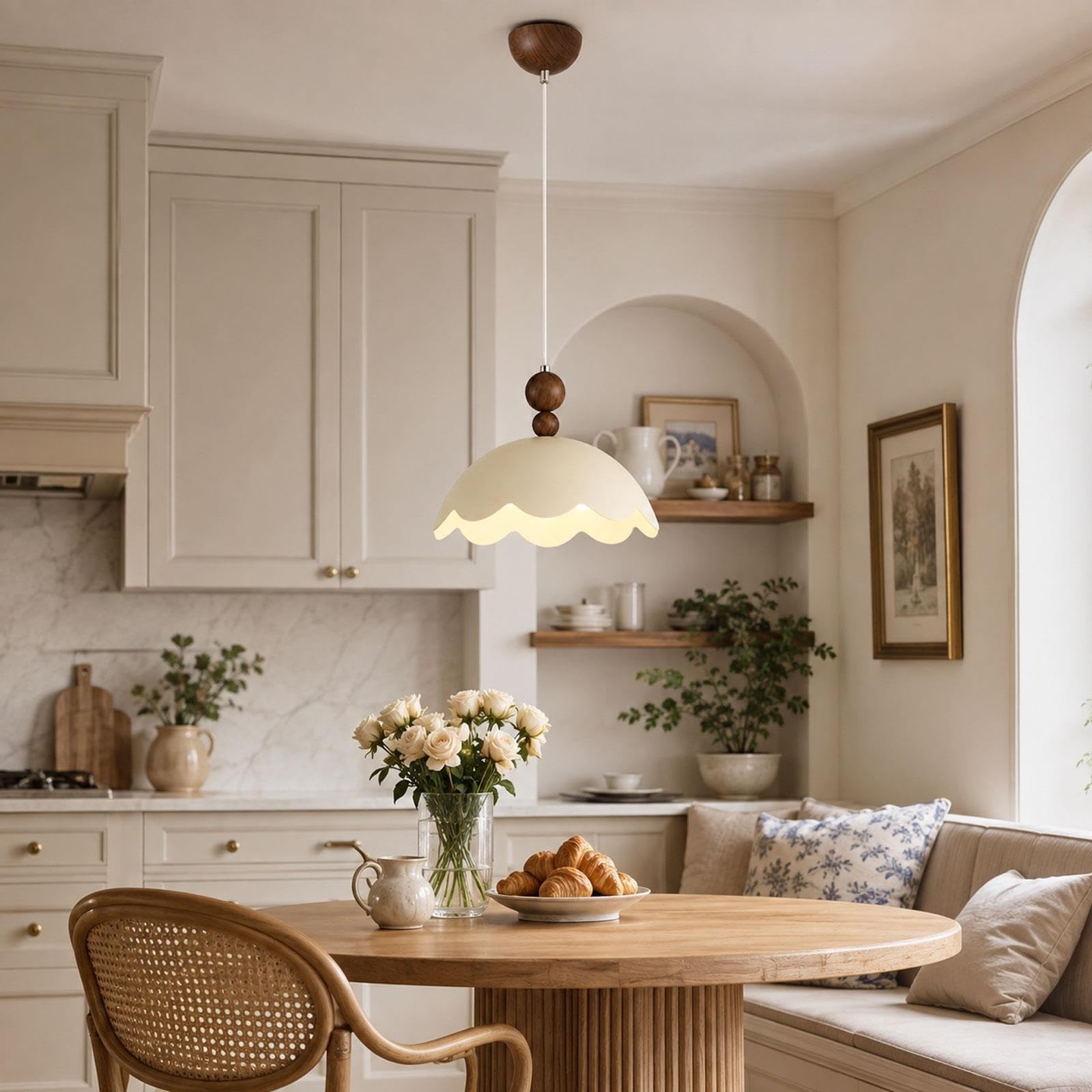Lampada a Sospensione Cupola 40cm Stile Francese per Isola Cucina