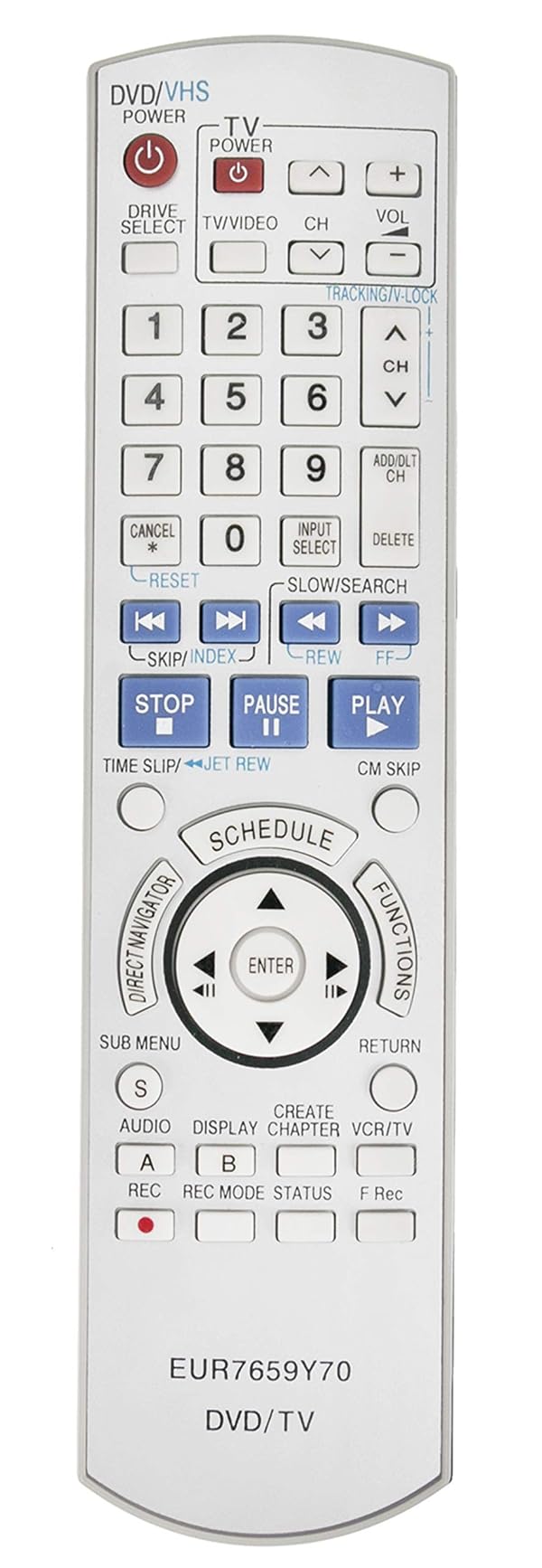 EUR7659Y70 Replace Remote fit for Panasonic DVD TV Tuner Recorder VCR DMR-ES35V DMR-ES45 DMR-ES46 DMR-ES45VS DMR-ES45V DMR-ES46V DMR-ES46VS DMR-ES36V DMRES45 DMRES46 DMRES35 DMRES45V DMRES35V by VINABTY - Image 2