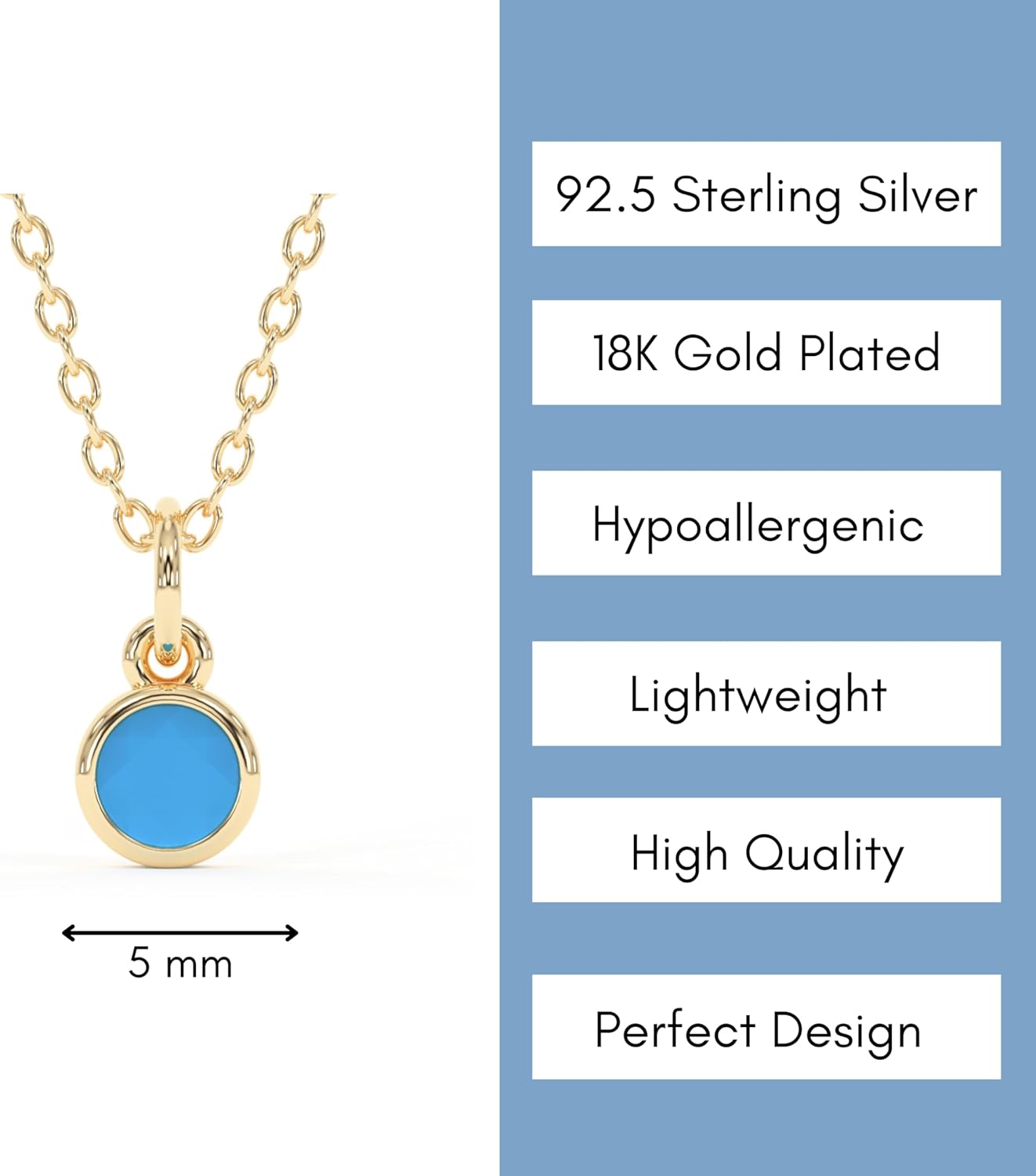 18k Gold Minimalist Round Crystal Pendant Necklace - A Choice for Valentine's Day Gifts for Women, Birthday Gifts for Women - Stocking Stuffers for Girls Teen - Image 5