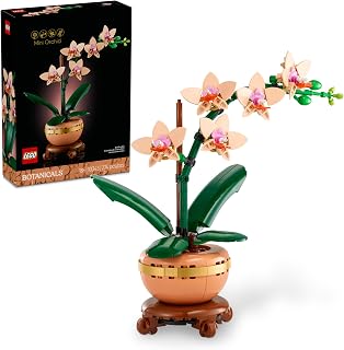 LEGO Botanicals Mini Orchid 10343 Building Kit - Lifelike Artificial Orchid Home Office Decor for Adults 18+, 274 Pieces Gift