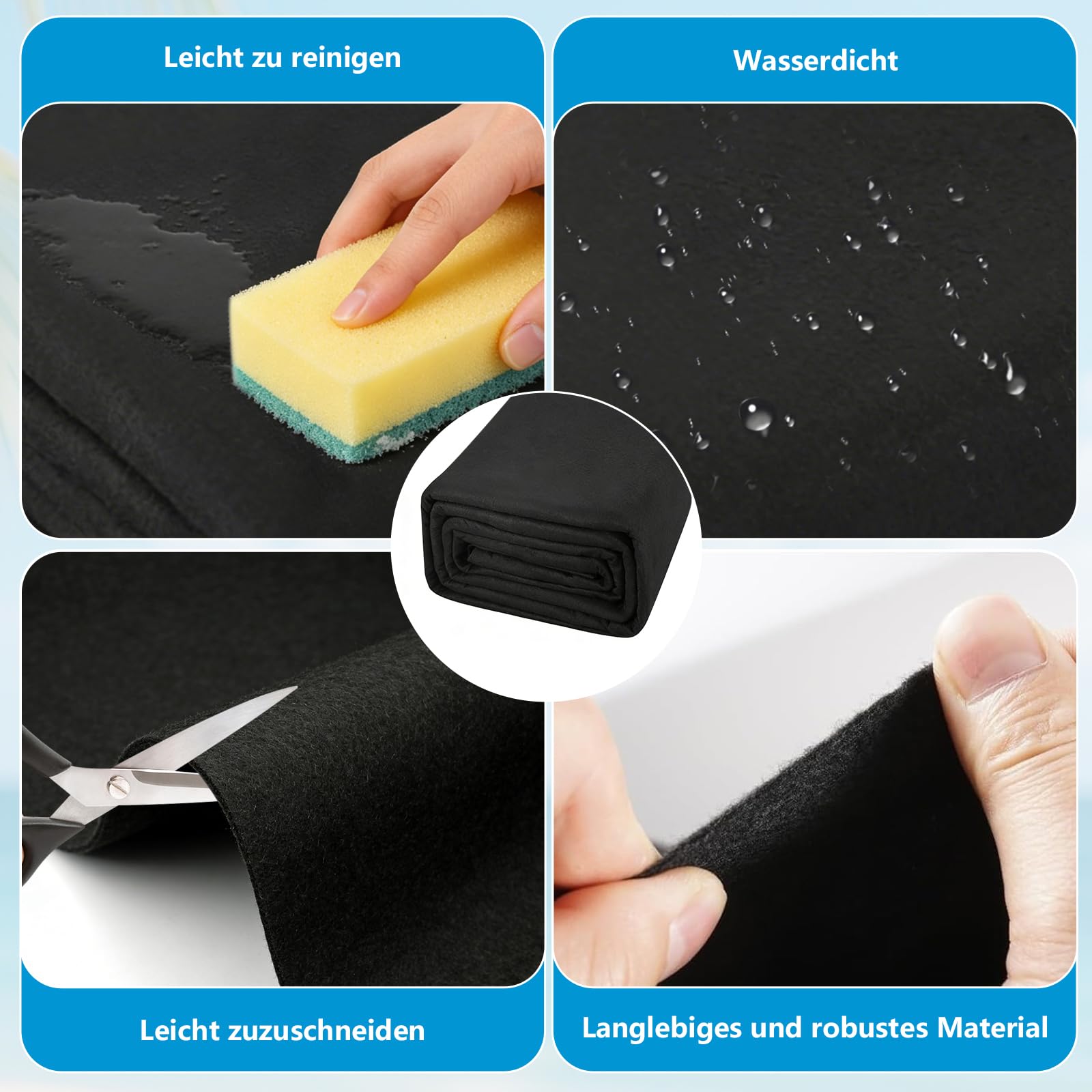 Storystore Poolunterlage Rund, 400cm Pool Unterlage Outdoor Faltbarer Poolmatten Schutzboden Whirlpool Unterlage Wasserabsorbierende Pool Bodenplane für Aufstellpools Whirlpools