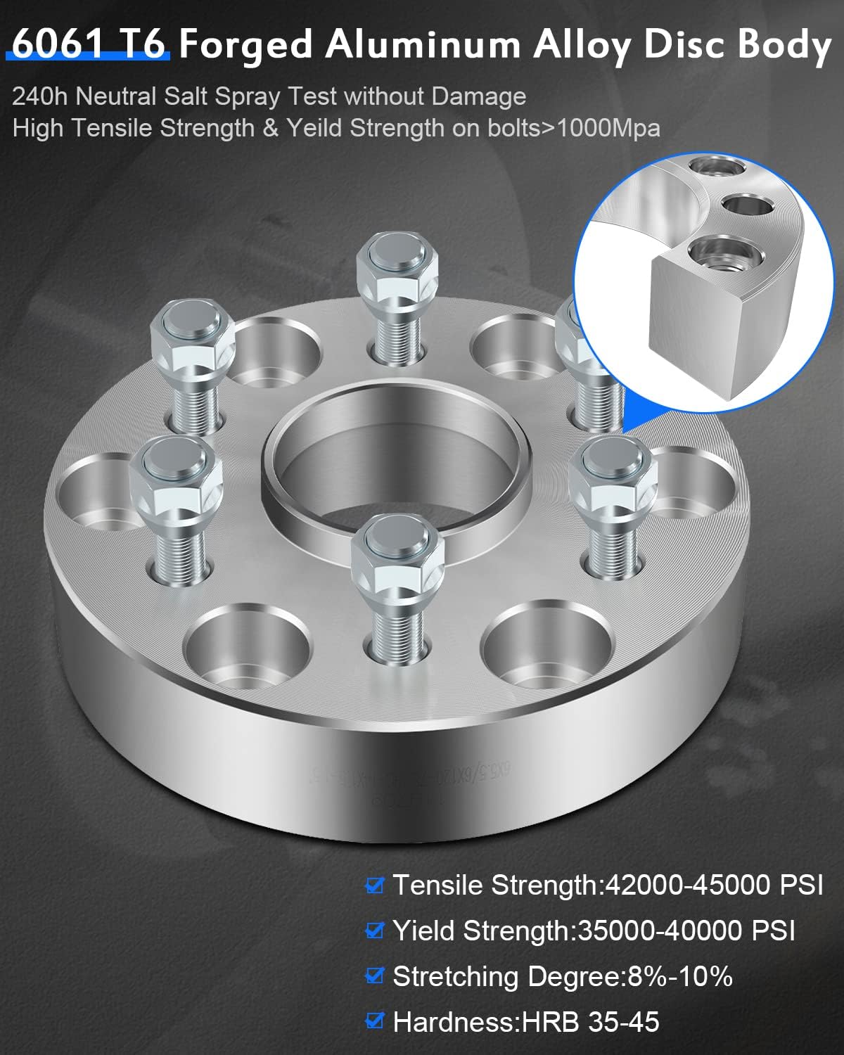ECCPP 6x120 to 6x120 Wheel Spacers 1.25inch 66.9mm 14x1.5Studs fit for 2015-2022 for Chevrolet Colorado |2018-2022 for Chevrolet Traverse |2017-2022 for GMC Acadia |2015-2022 for GMC Canyon-4PCS
