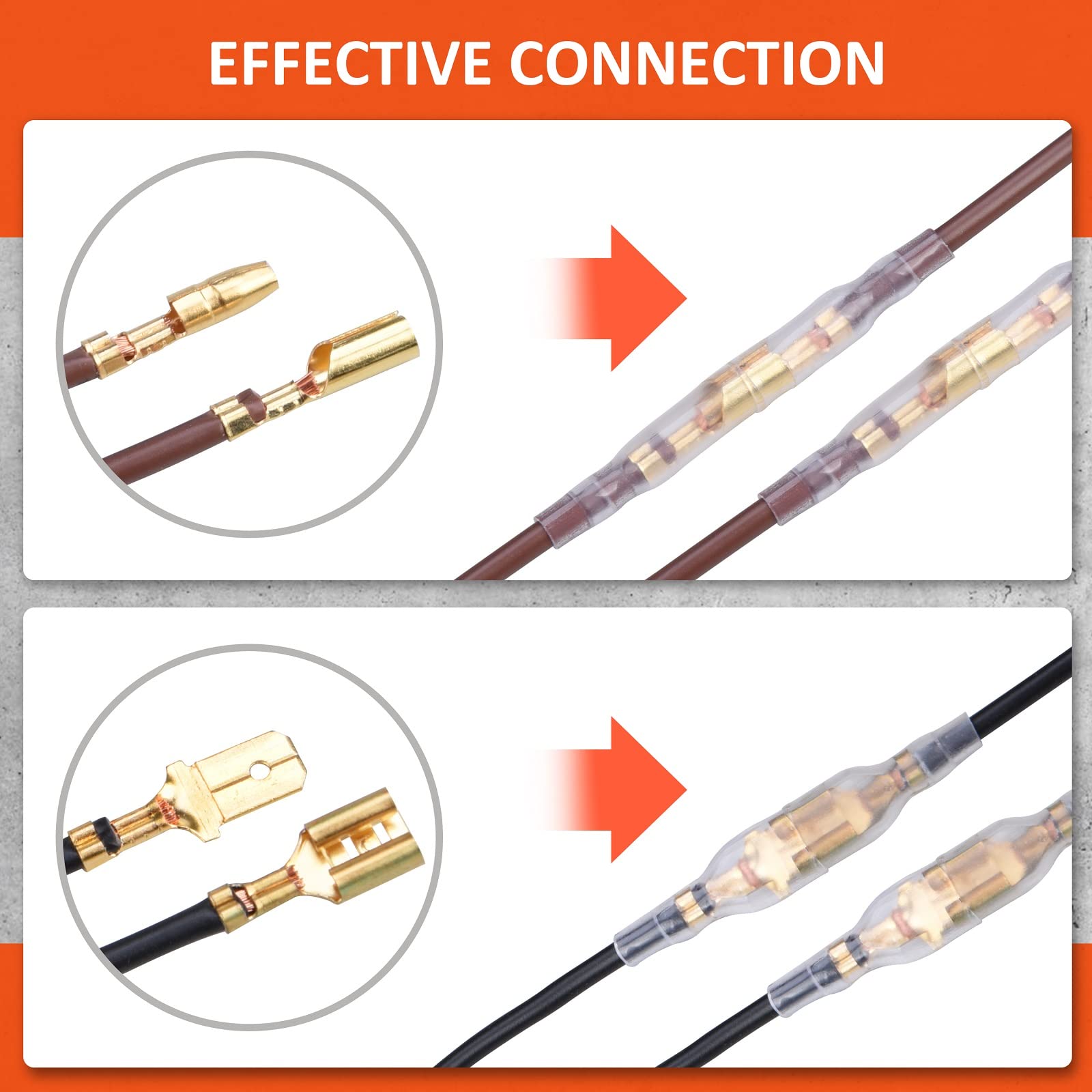Pince à Sertir électrique pour Connecteur Bêche, 0.5-1.5mm²/22-16 AWG, Preciva Pince à Sertir les Cosses de Fils with 600pcs de Connecteurs Mâles Femelles pour Câbles en Laiton