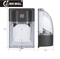 Vista 5 de Paquete de luz LED de pared, 26 W (equivalente a 150-250 W), con fotocélula del atardecer al amanecer, 3000 lm, 5000 K, luz blanca de día, luces