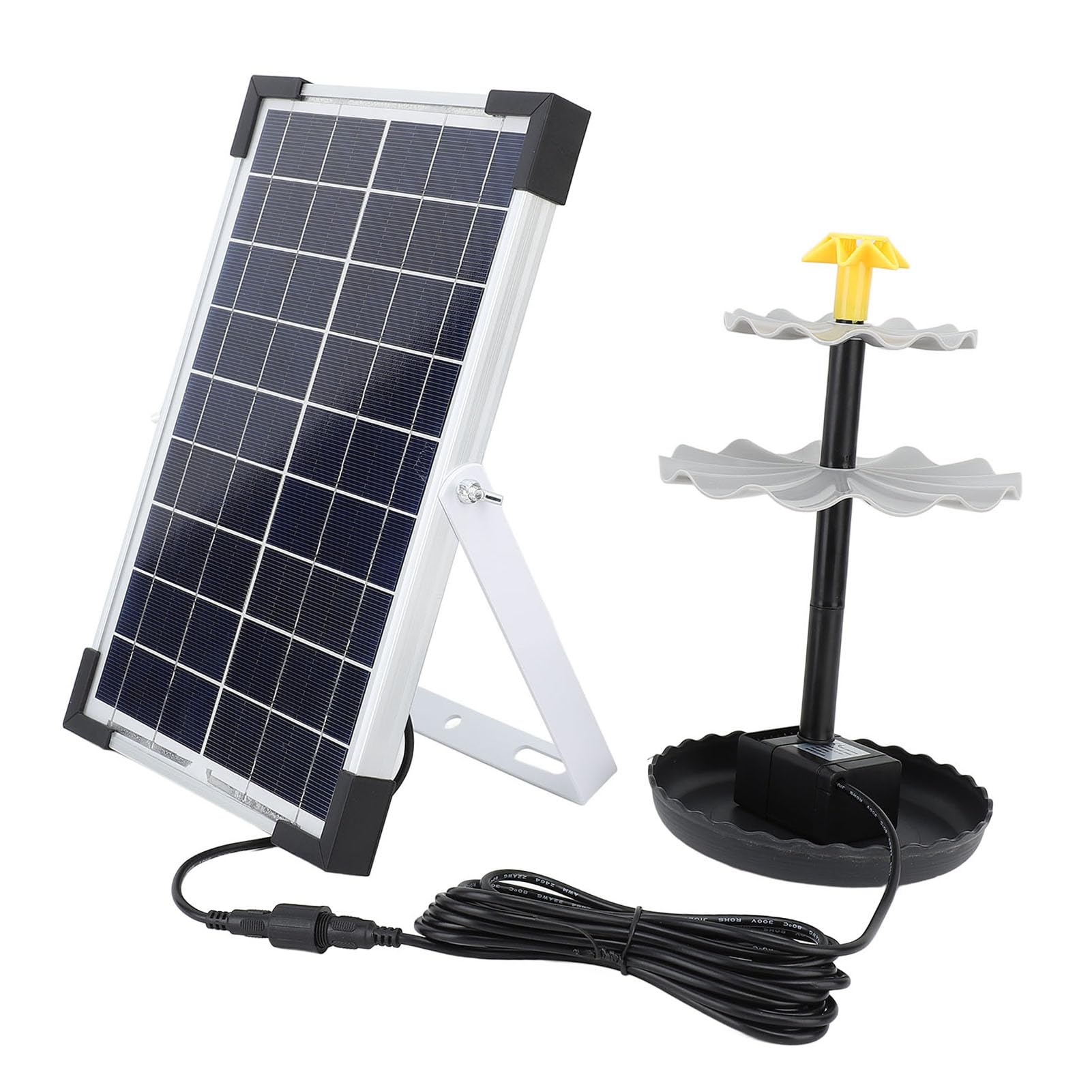 Kit Solare Pompa Fontana Multiuso Durevole per Vasca per Uccelli, Giardino, Cortile, Piscina per Pesci