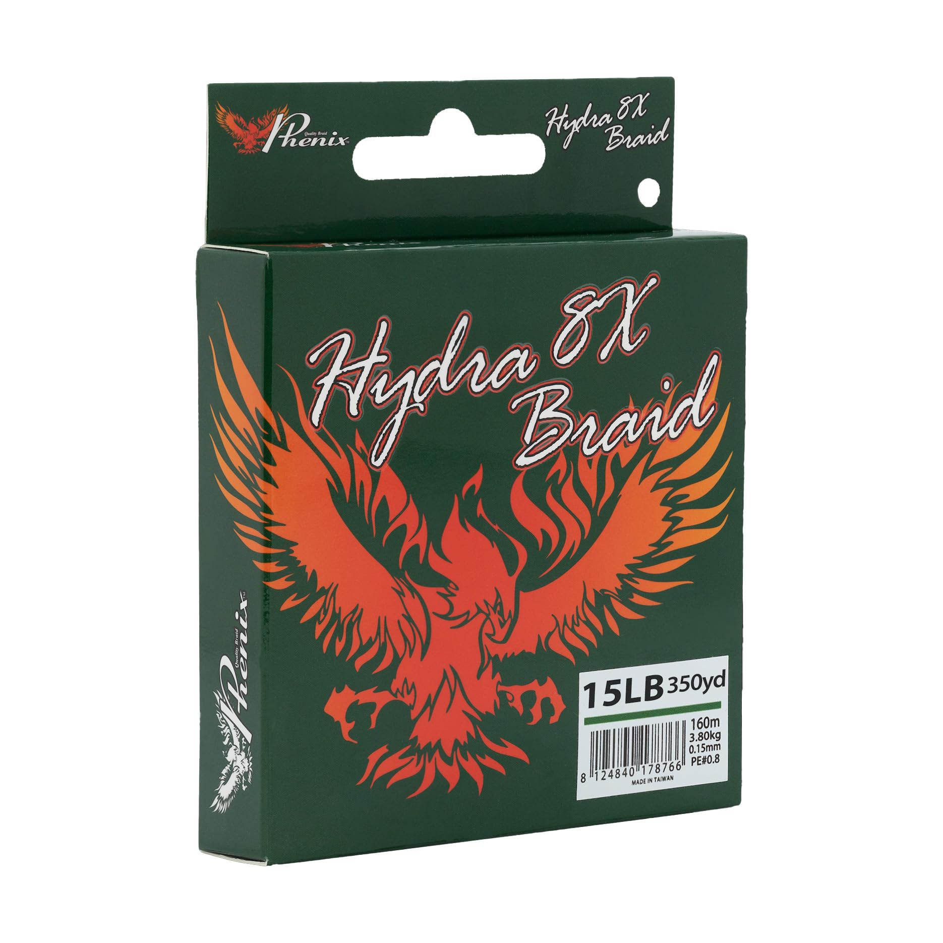 Phenix Rods X8 PE MOSSGRN 15 LBS 175 YDS (160M) Braid Line