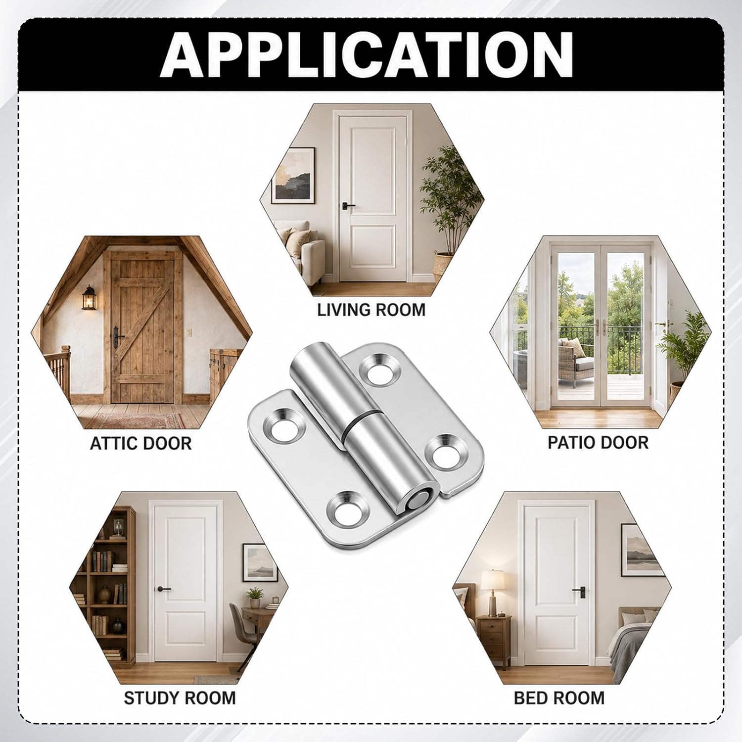 6Pcs 1.5" Small Hinges Detachable Hinges Right Lift Off Hinge